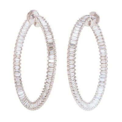 Hergestellt von Malyia natürliche Creolen 1 kt natürlicher Diamant 14 K Gold 4299 $ HSN