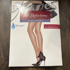 Hanes Silk Reflections Control Top Pantyhose Little Color Style 718 Size CD