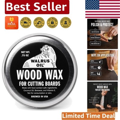 Non-Toxic Wood Wax - Easy to Apply 0.75 oz Can for Kitchen Essentials