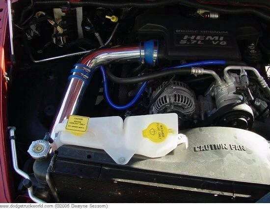 Kit de admisión de aire + filtro BCP RW AZUL 2003-2008 Dodge Ram 1500 2500 3500 5,7 L V8 Ram Foto 2 de 2