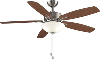 Aire Deluxe - 52 Inch - Brushed Nickel with Cherry/Dark Walnut Blades and LED Bo
