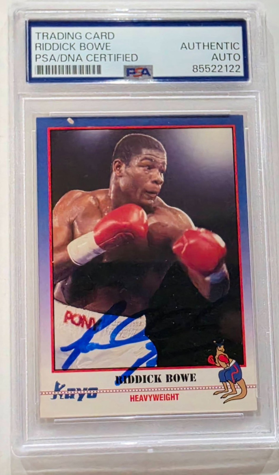 1991 Kayo #172 Riddick Bowe Signed Rookie Card Autograph RC PSA Gem Mint Auto