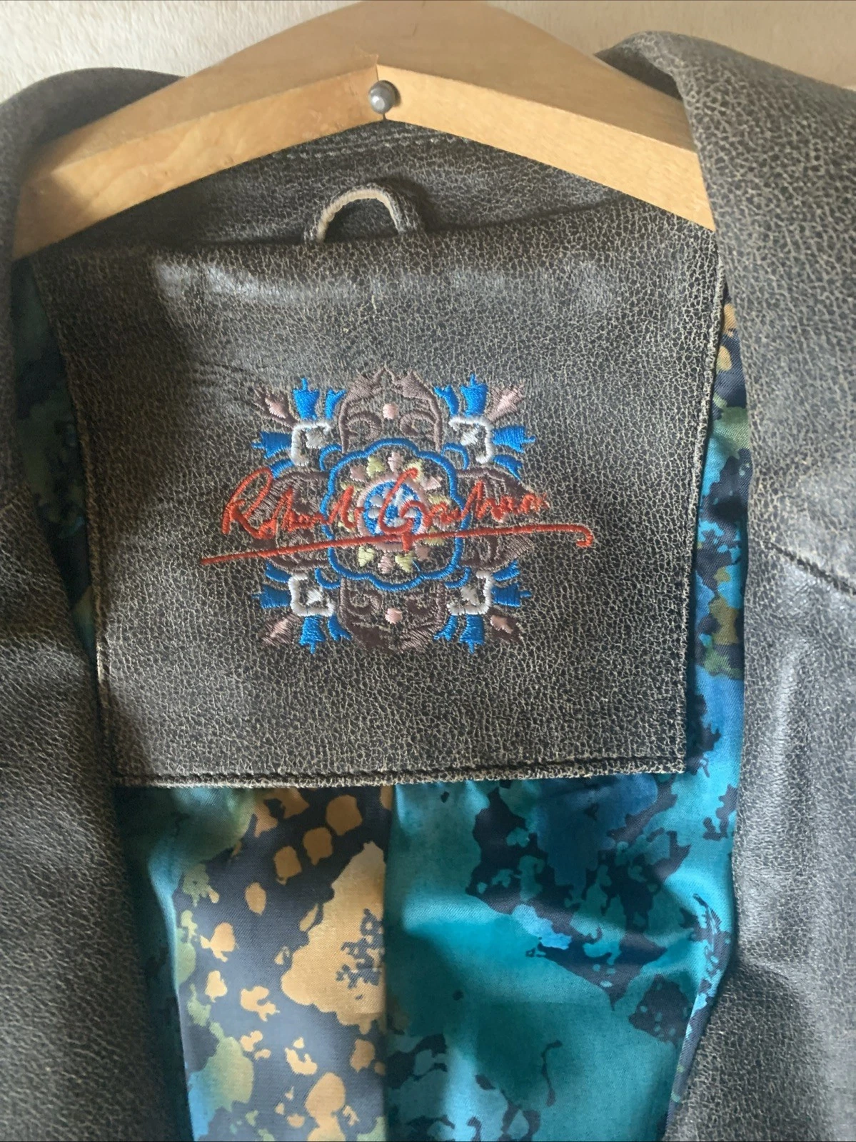Robert Graham Brown Leather Blazer Sport Coat Jacket Size 46/56 EXCELLENT EUC - product detail image 11