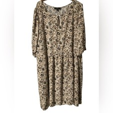 Ellos Dress Size 2X Flowy Balloon Sleeves Summer Midi Soft