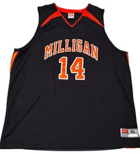 Vintage Milligan University Buffaloes Nike Basketball Jersey #14 Size XL Black