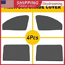 4X Magnetic Car Side Front Rear Window Shade Sun Cover Mesh Shield UV Protection