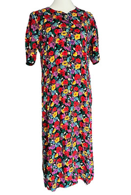 Vintage Kleid geblümt - Farbglanz - Größe 40