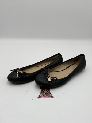 Wanted Womens Ballet Shoes Size 6M Black Glitter Flat Slip On Lock & Key