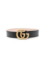 Gucci Kids Black Leather GG Logo Buckle Belt Size L