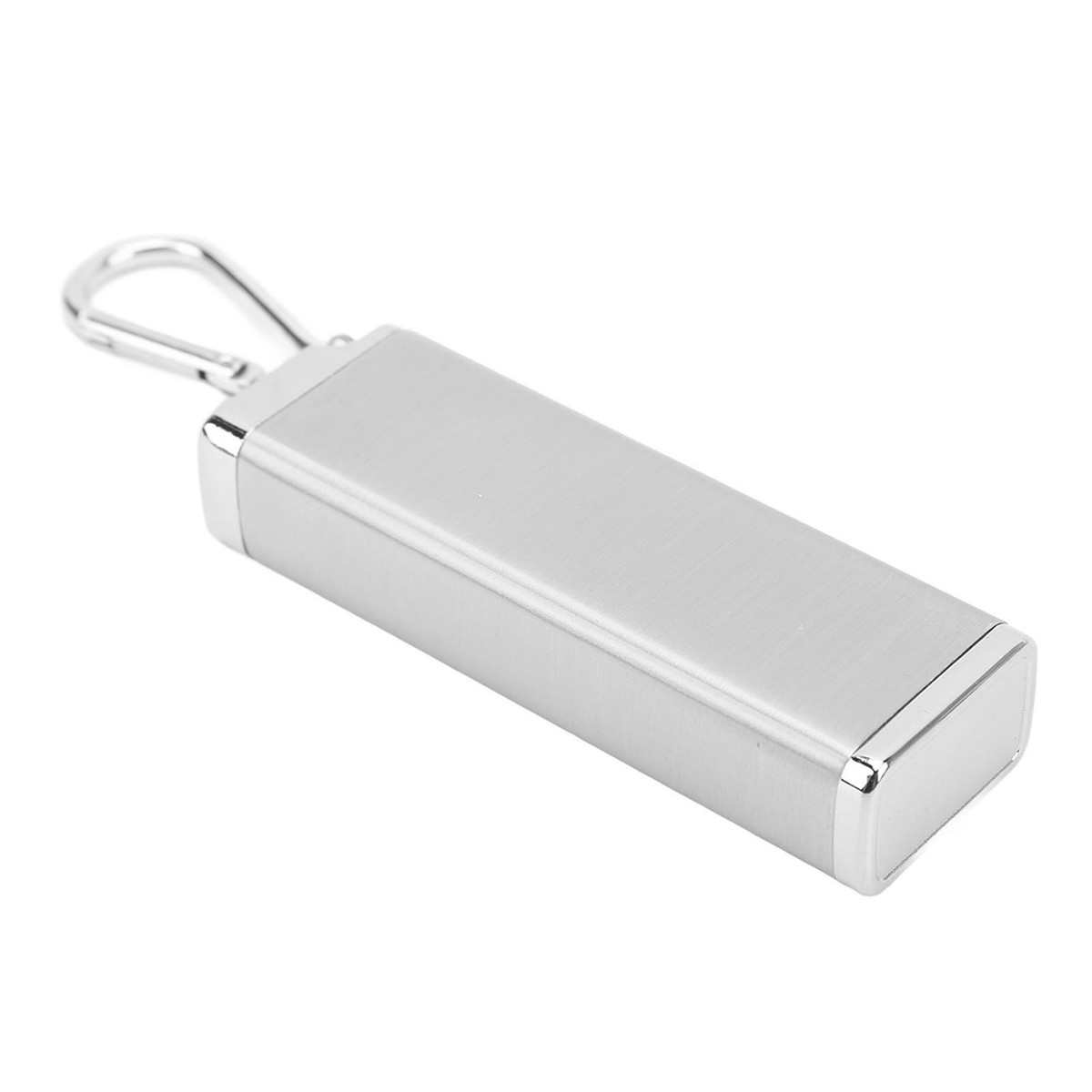 Silver)Aluminum Alloy Cigarette Case Box Hold 6pcs With Carabiner Keychain  US