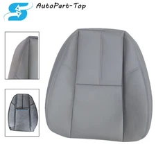 Driver Side Top Replacement Leather Seat Cover Gray For 07-14 GMC Sierra Yukon