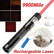9900Mile Rechargeable Lazer Red Laser Pointer Pen Astronomy Visible Beam Light