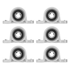6 Pcs KP08 Pillow Block Bearing 8mm Bore Zinc Alloy Self Alignment