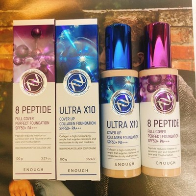 Enough 8 Peptide Full Cover Perfect Foundation SPF50+ PA++ 100ml, 3,53oz. +Spur