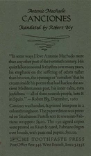 Antonio Machado / Prospectus for Canciones Translated by Robert Bly 1980 Poetry