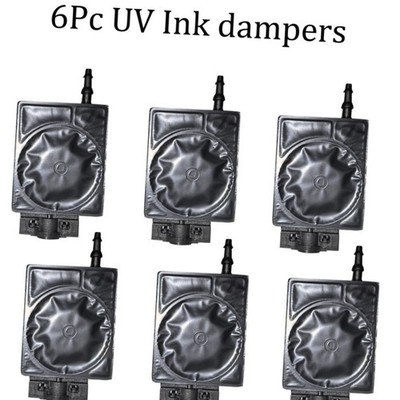 ACHI 6pcs UV Ink Dampers Ink Bag for EPSON R1390 L800 DX5 A3 A4 UV Printer Black