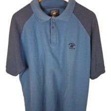 Beverly Hills Polo Club Lake Blue Short Sleeve Shirt Men's XL
