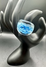Handblown Glass Flower Ring