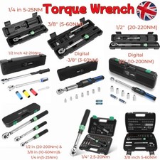 1/2'' 3/8" 1/4'' 2.5-220Nm Torque Wrench w/battery Adjustable Torque Wrench Set