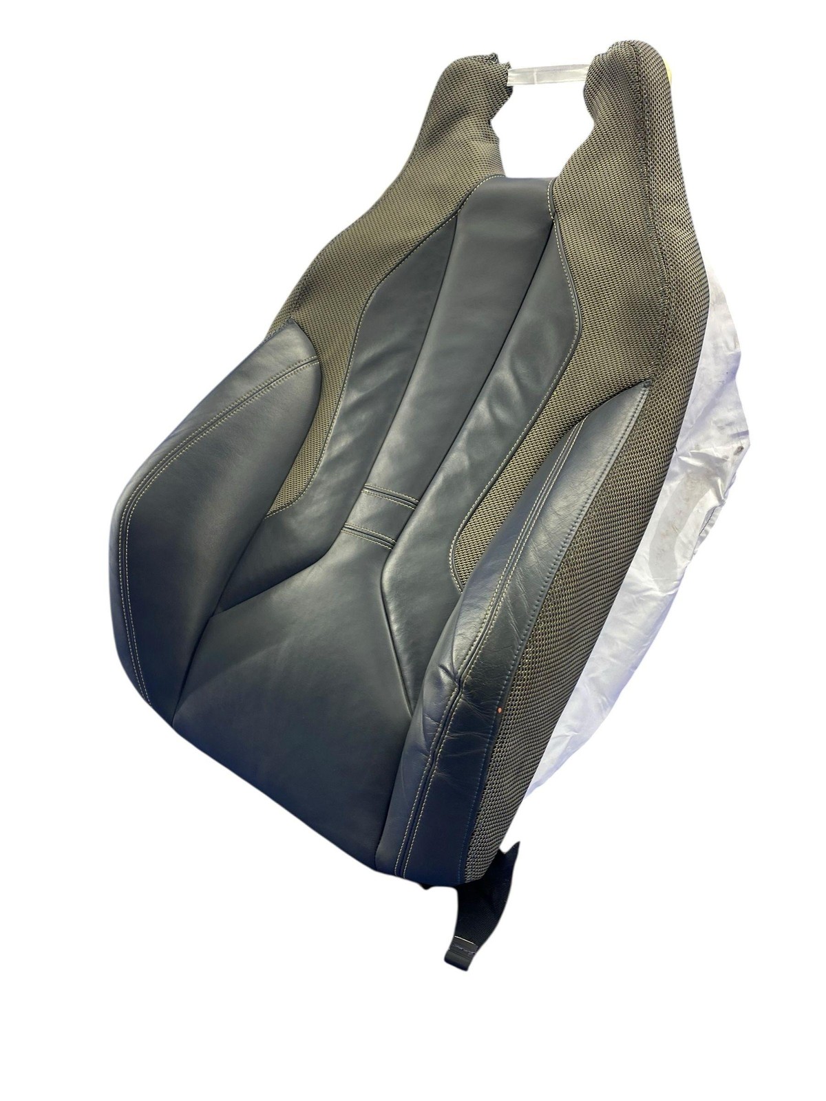 2014-2019 BMW I8 FRONT LEFT UPPER SEAT CUSHION GRAY LEATHER OEM