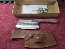 Zach Fowler Bushcraft Chopper Meat  Cleaver Knife 1095 Hand Forged 