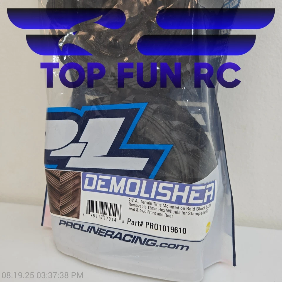 Pro-Line #PRO1019610 Demolisher 2.8" All Terrain Tires Mounted For Stampede - Image 2 of 2