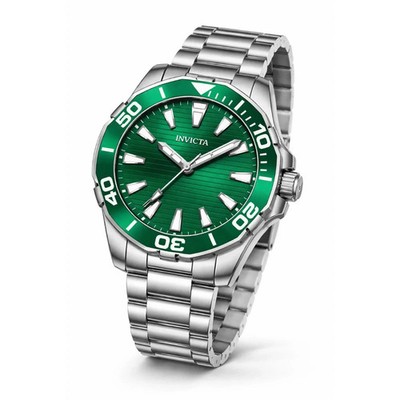    BRAND NEW Invicta Pro Diver Men's Watch 46mm Steel GREEN DIAL 69244   