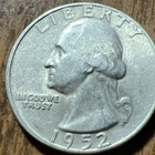 1952-D 25c Washington Quarter Actual Coin .  Nice Coin Good For A Collector Book