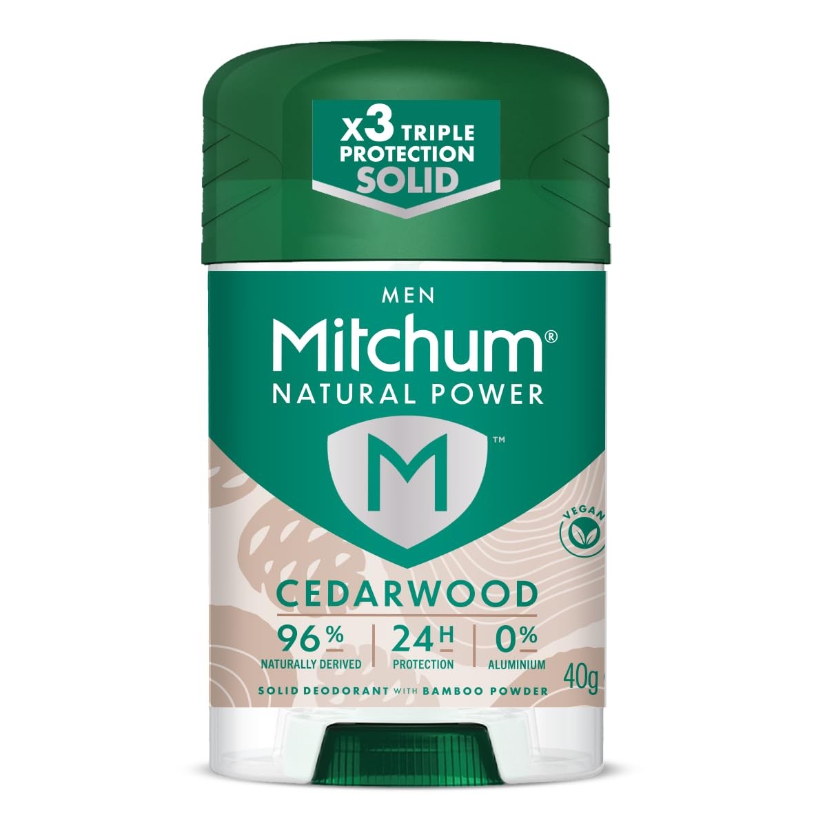 Men Natural Deodorant Stick Aluminium Free Vegan Cruelty Free 96% Natural