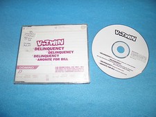 V Twin - Delinquency - 4 x Remixes RARE Promo CD LISTEN Electro Synth Pop