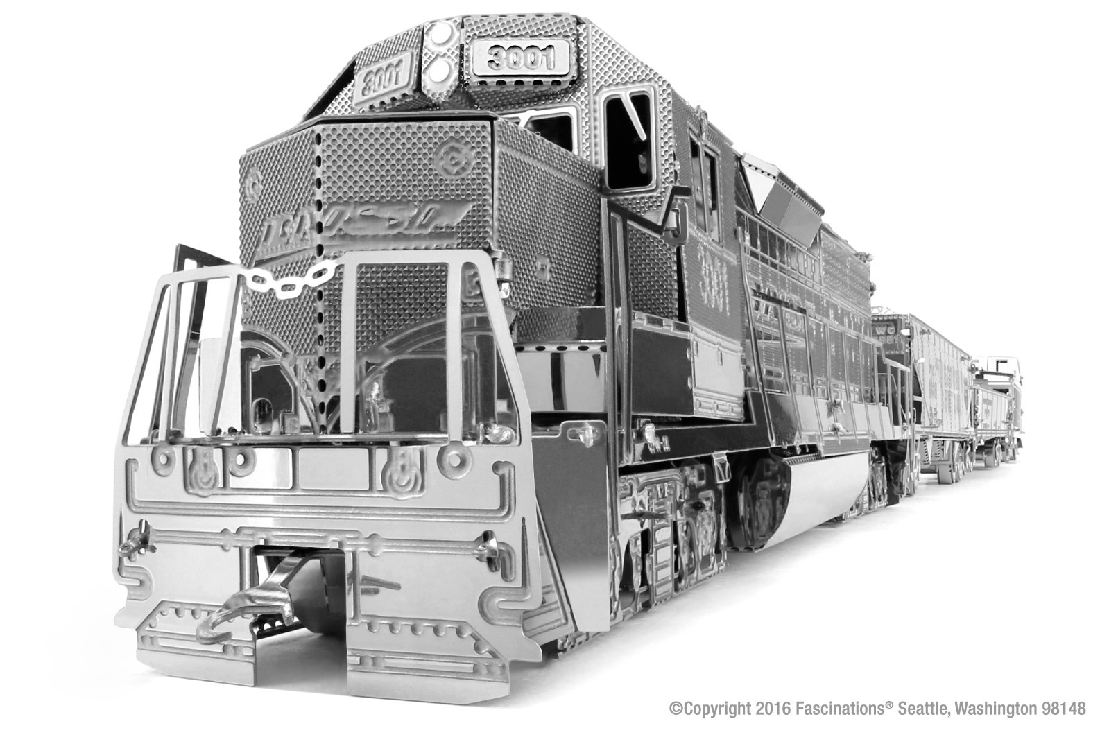 Fascinations Metal Earth Freight Train Set 3D Laser Cut Steel Model Kit ...