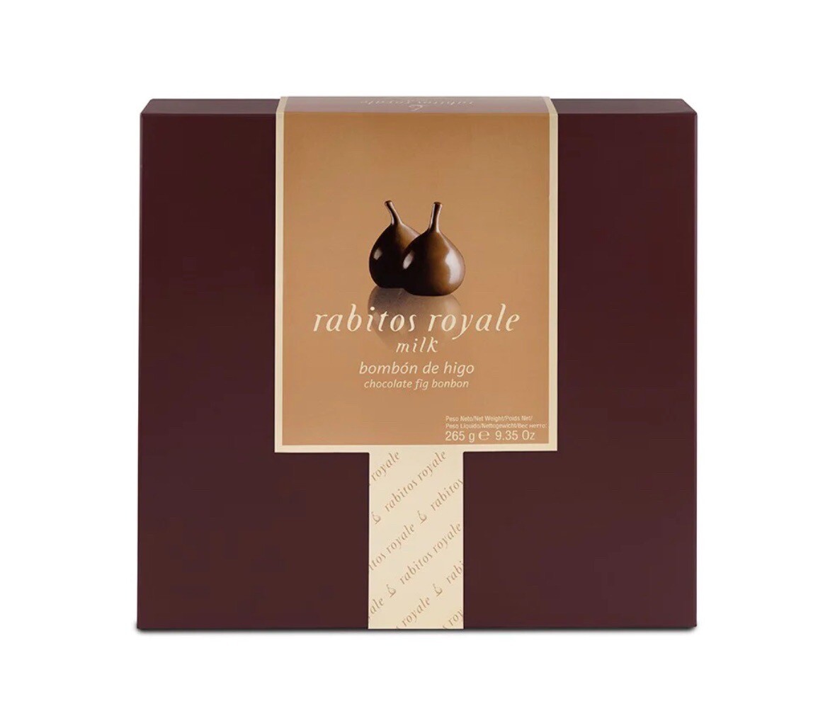 Higos cubiertos de chocolate con leche real Rabitos 265 gr (15 piezas)