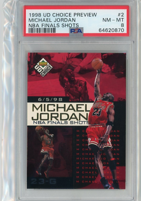 1998 Upper Deck Choice Preview NBA Finals Shots #2 MICHAEL JORDAN