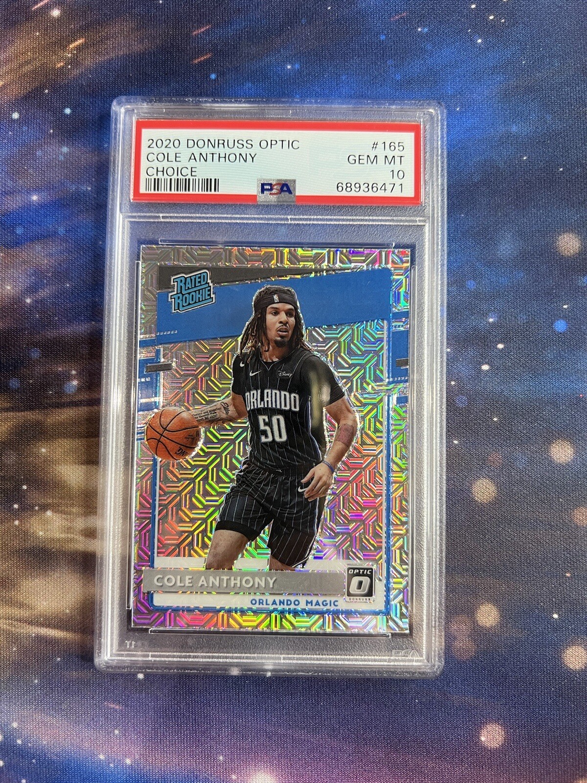 2020 Optic CHOICE Cole Anthony PSA 10 Mojo Prizm #165 Donruss Rated Rookie R69