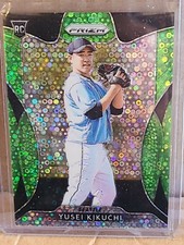 2019 Yusei Kikuchi Rookie /199 Lime Green Donut Circles Refractor Panini Prizm 