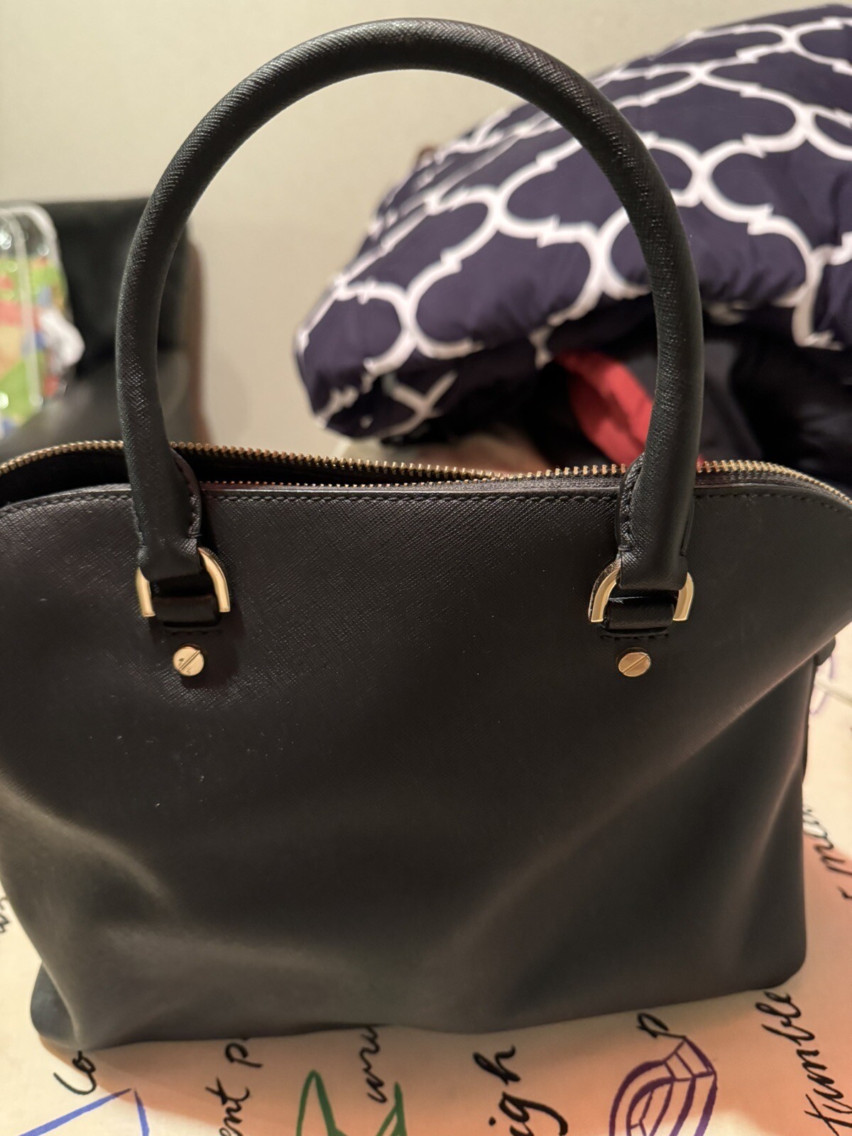 Michael Kors Black Leather  handbag~ Authentic - image 3