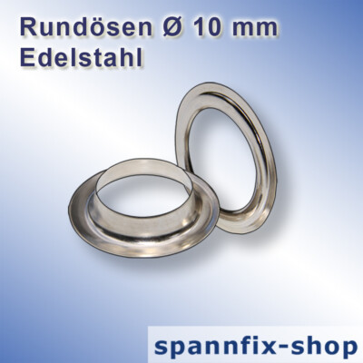 Rundösen Ø 10 mm Edelstahl Öse Einschlagstempel Locheisen Lochungsunterlage