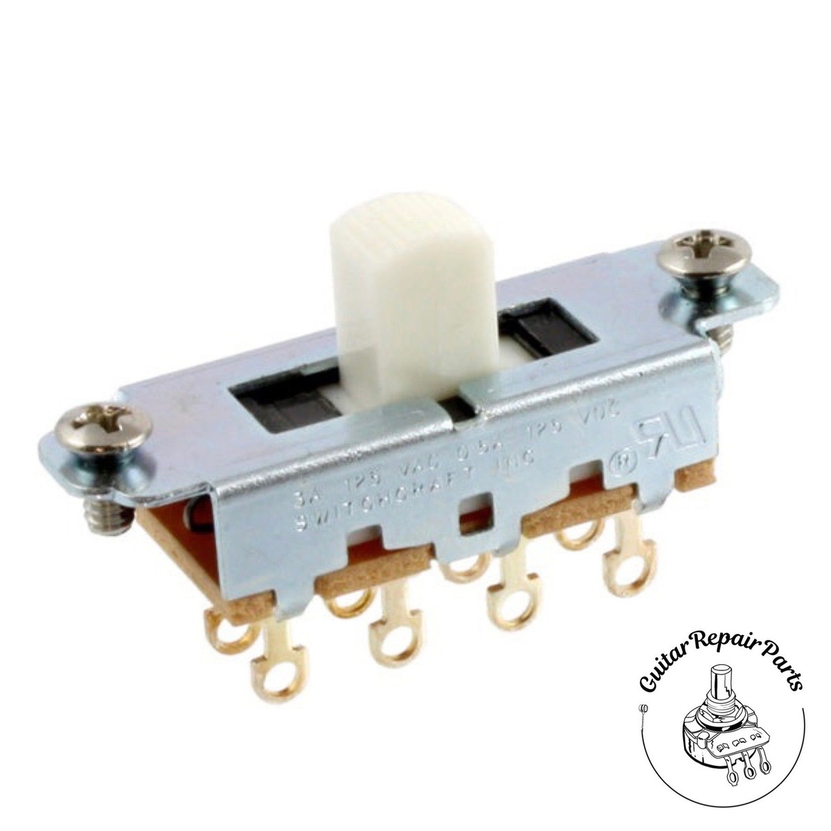 Switchcraft 3-Position On-Off-On DPTT Slide Switch, Mustang / Duo