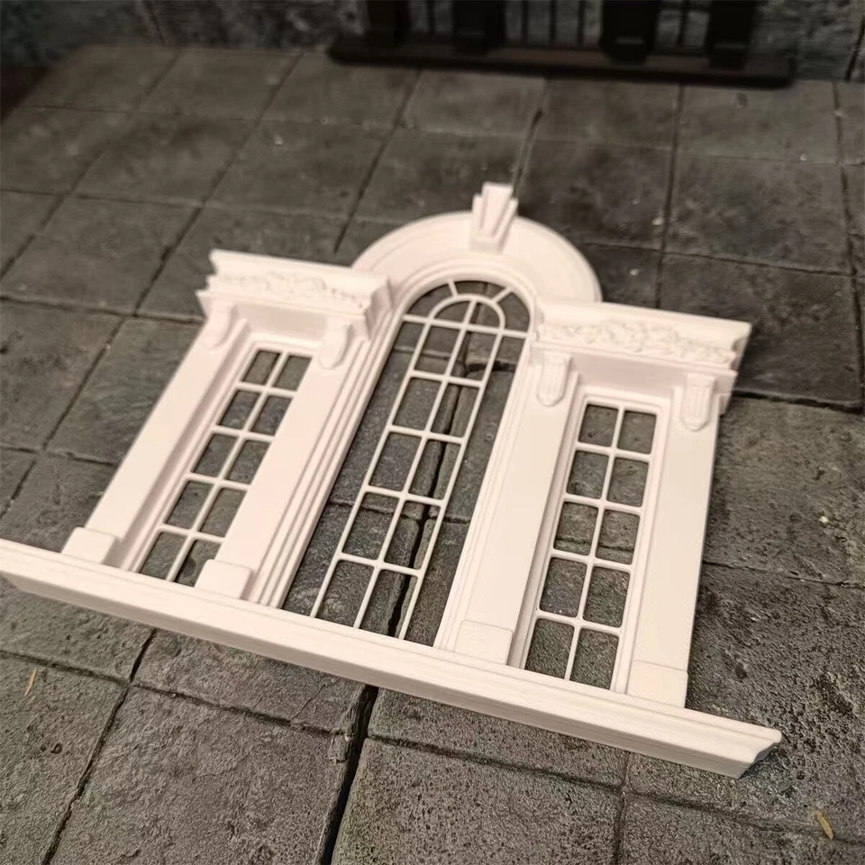 1/12 Scale Doll House Miniatures Furniture Door Windows Unpainted Vintage - Image 3 of 4