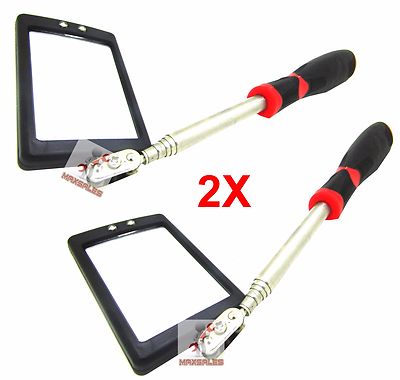 Rolson Teleskop-Inspektionsspiegel Mit LED-Beleuchtung - Griff Verlängert Von 29cm Bis 87cm