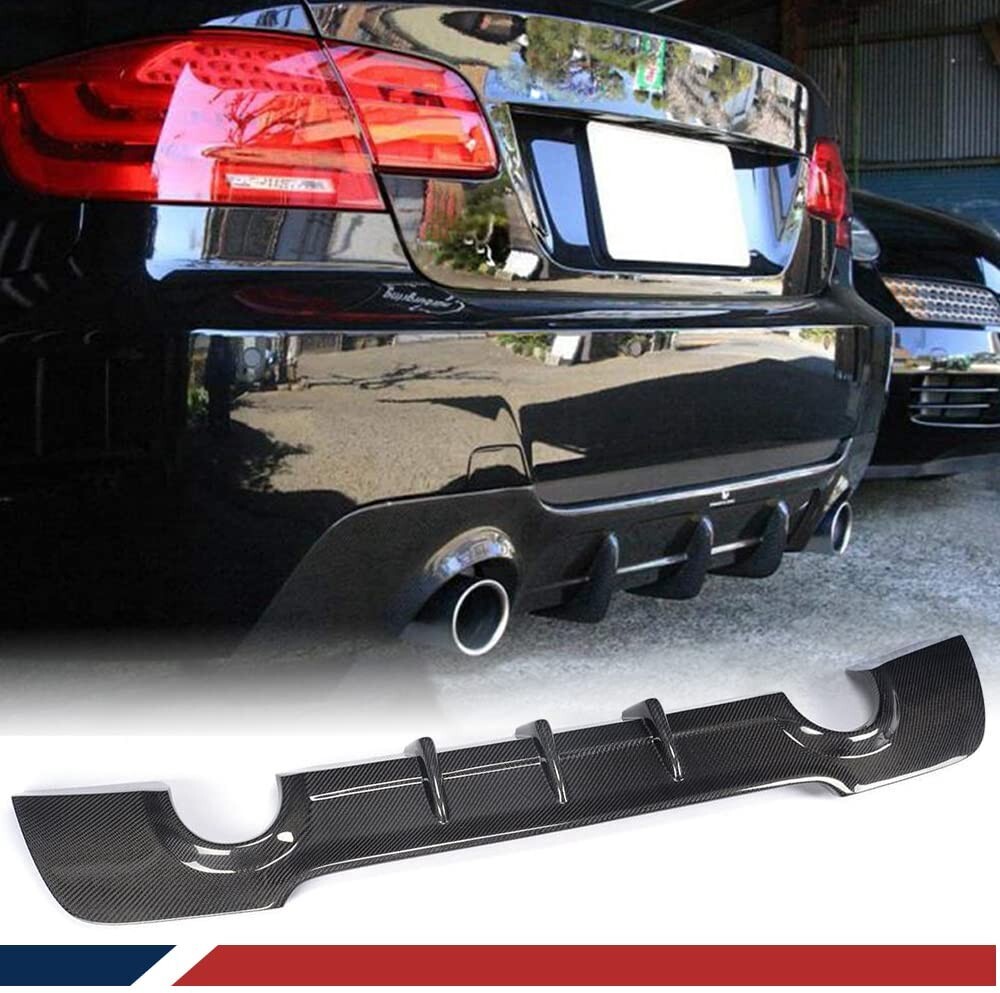 Diffuseur de pare-choc arrière M Sport pour BMW Série 3 E92 E93 noir mat premium