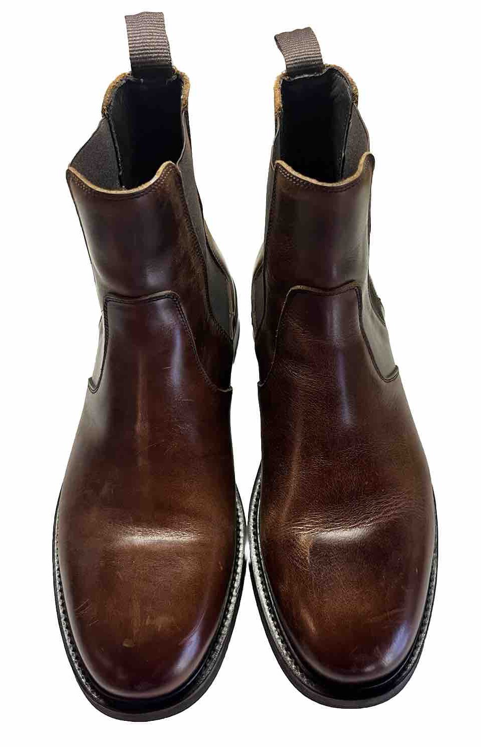 Mayfield Chelsea Boots MEN Crosby Square Cola Brown BRAND NEW SIZE 12 Msrp $425-image