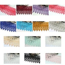 Kiddo 5.75" Victorian Guipure Venice Lace vVintage Style Trim by Yard Gold Lilac