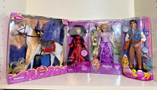Disney Tangled Rapunzel, Flynn, Mother Gothel, and Maximus the horse dolls NIB