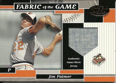 2002 Leaf Certified Materials Fabric Of The Game Base J Palmer 42 Orioles 15/20