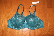 40C    BODY by VICTORIA'S SECRET    LACE COMFY LINED DEMI PERFECT     BRA GREEN
