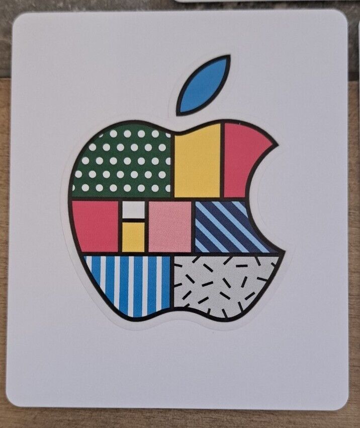 5 Apple Logo Stickers from Apple Gift Cards - NEW