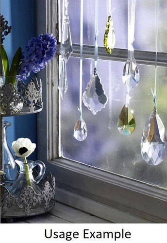 1.5" Real Crystal Prisms Tear Drop Asfour parts, Box of 308 wedding 873/1.5" - 第 9/9 張圖片