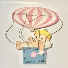 Vintage DOLLY TOY COMPANY Baby Hot Air Balloon Wall Decor Nursery Retro
