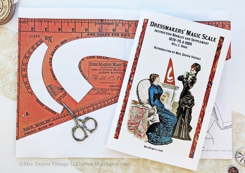 1800s Rood Dress Makers' Magic Scale Tailor System Pattern Drafting Book & Tool - Picture 2 of 7